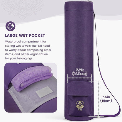 Gonex Yogatasche Lila Paisley für Yoga und Fitness