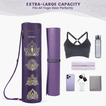 Gonex Yogatasche Lila Paisley für Yoga und Fitness