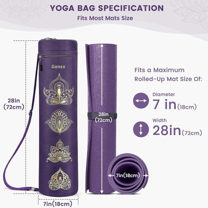 Gonex Yogatasche Lila Paisley für Yoga und Fitness