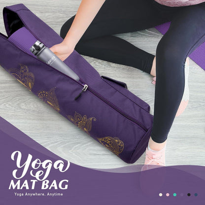Gonex Yogatasche Lila Paisley für Yoga und Fitness