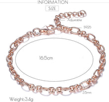 Damenarmband 925 Silber Elegant Geschenk Hochzeit Rose Gold