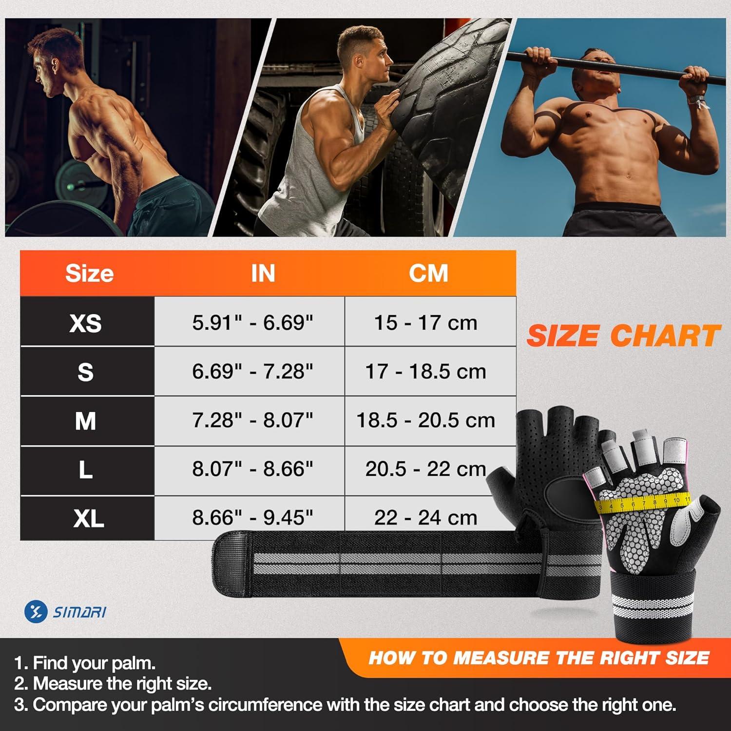 SIMARI Trainingshandschuhe Handgelenk Unterstützung Gym