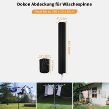 Dokon Wäschespinne Schutzhülle 600D Oxford Gewebe Winterfest