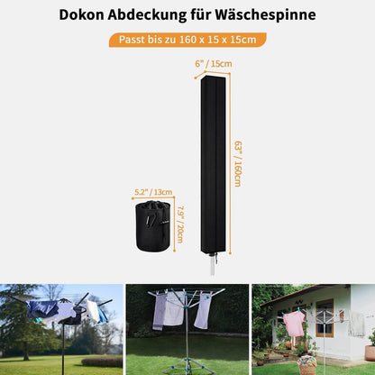 Dokon Wäschespinne Schutzhülle 600D Oxford Gewebe Winterfest