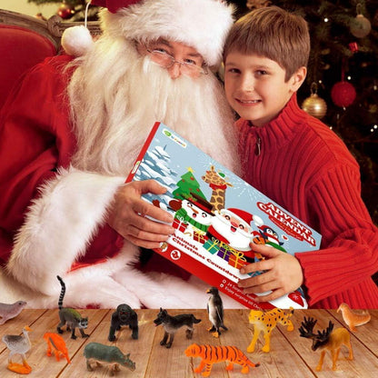 D-FantiX Kinder Tiere Figuren Adventskalender 2024 für