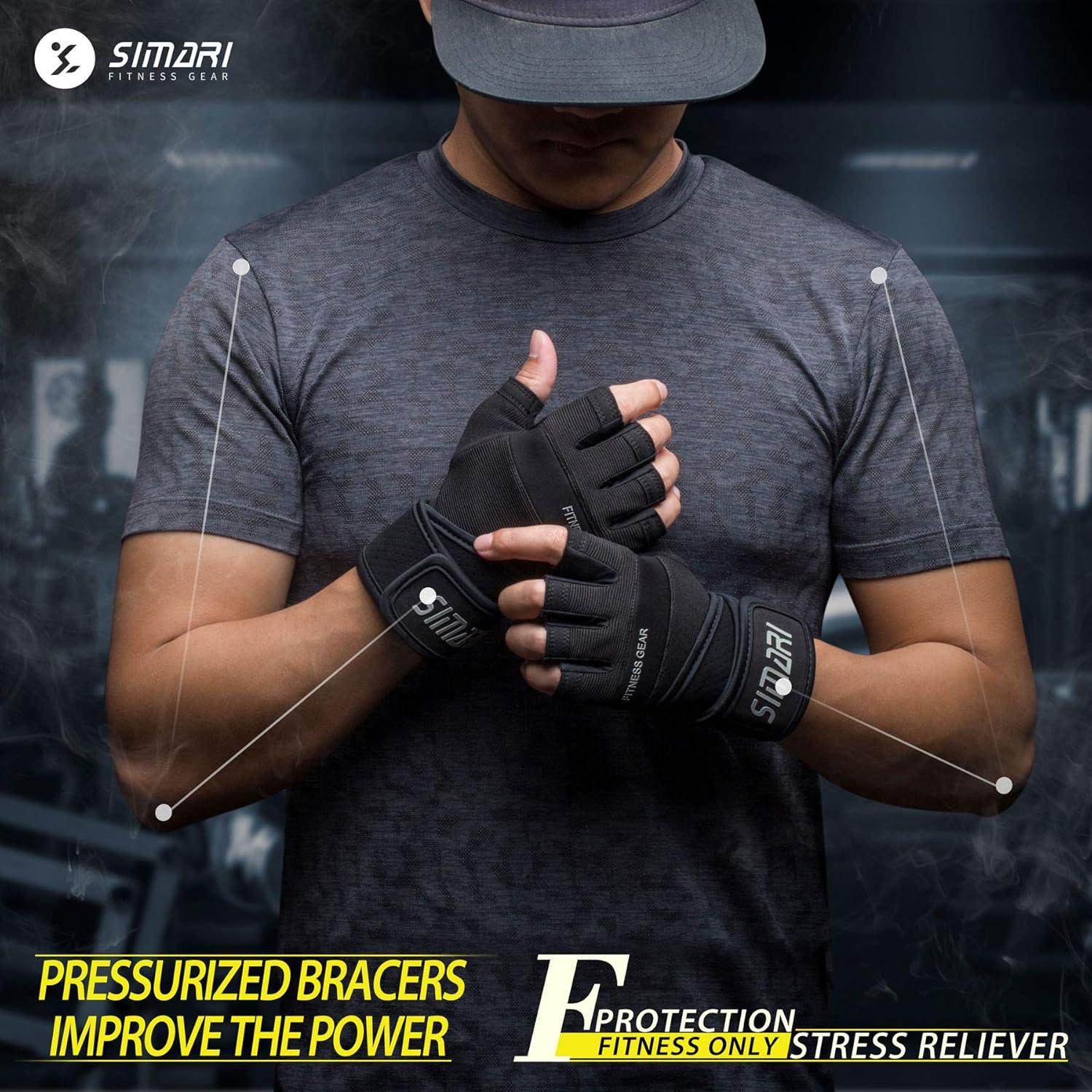 SIMARI Trainingshandschuhe mit Handgelenkstütze für Gym Fitness Training