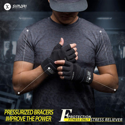 SIMARI Trainingshandschuhe mit Handgelenkstütze für Gym Fitness Training