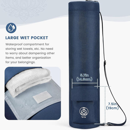 Yogatasche mit durchgehendem Reißverschluss und