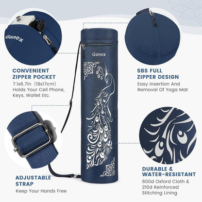 Yogatasche mit durchgehendem Reißverschluss und