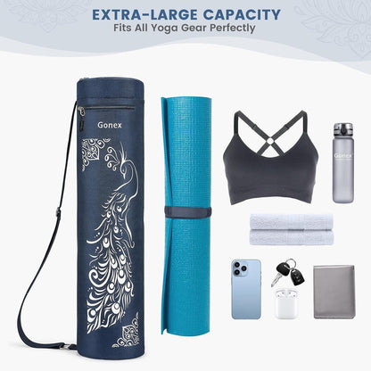Yogatasche mit durchgehendem Reißverschluss und