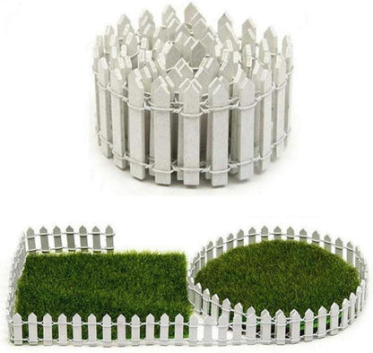 Miniatur-Fee-Garten DIY Set Holz-Zaun Terrarium Dekor 90x5cm