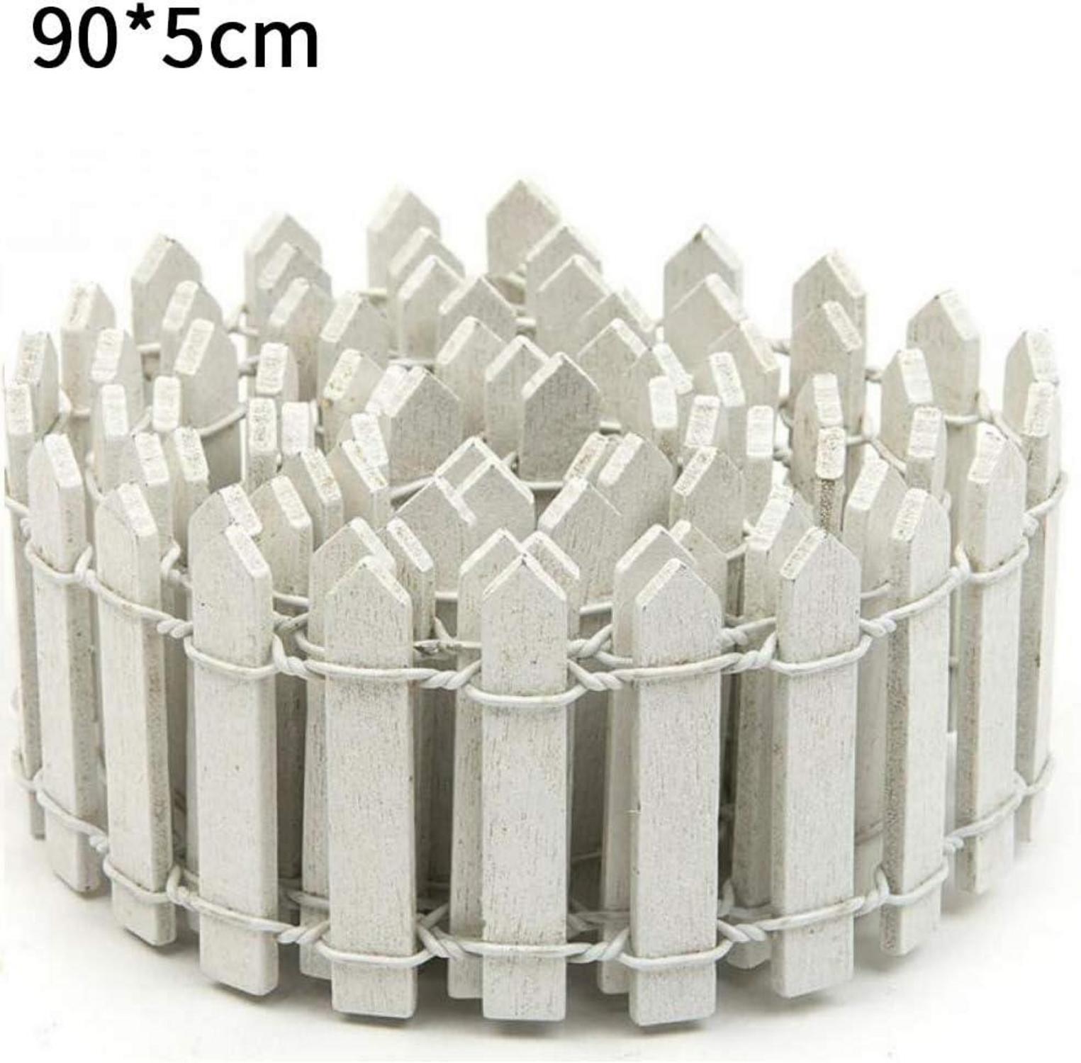 Miniatur-Fee-Garten DIY Set Holz-Zaun Terrarium Dekor 90x5cm