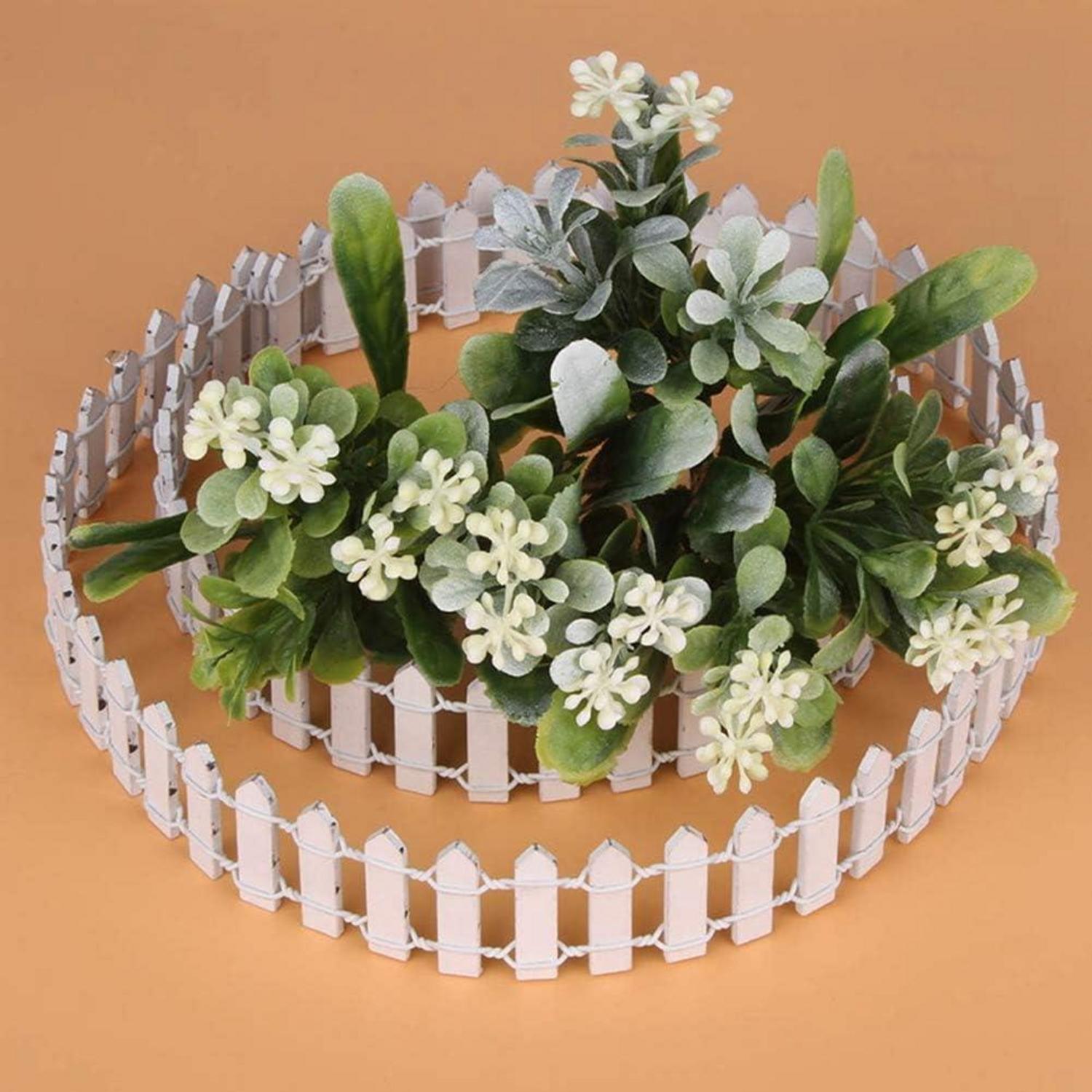 Miniatur-Fee-Garten Kit Holz-Zaun Terrarium Puppenhaus-DIY Dekor