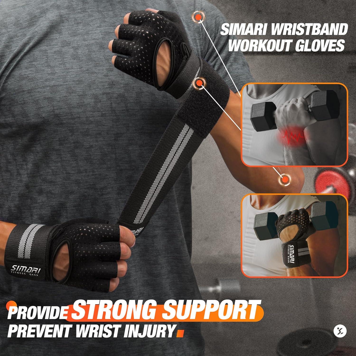 SIMARI Trainingshandschuhe Finger Gewichtheben Handgelenk Gym Fitness Training