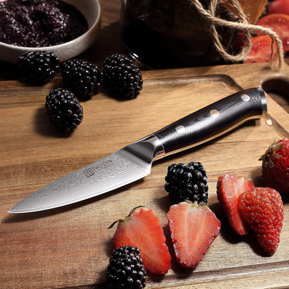 PAUDIN Damast Schälmesser 9cm VG10 Obst Gemüsemesser Japan Küchenmesser