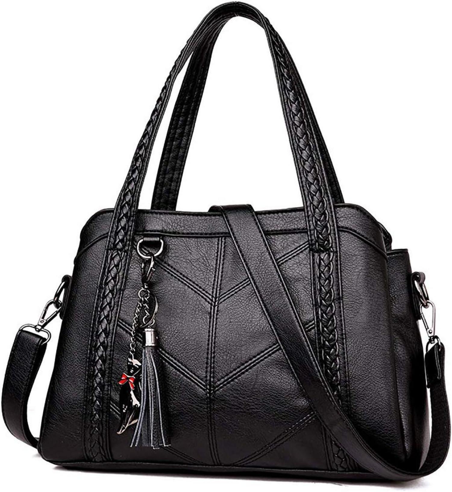 Damen Schultertasche Hobo PU-Leder Umhängetasche