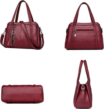 Damen Schultertasche Hobo PU-Leder Umhängetasche