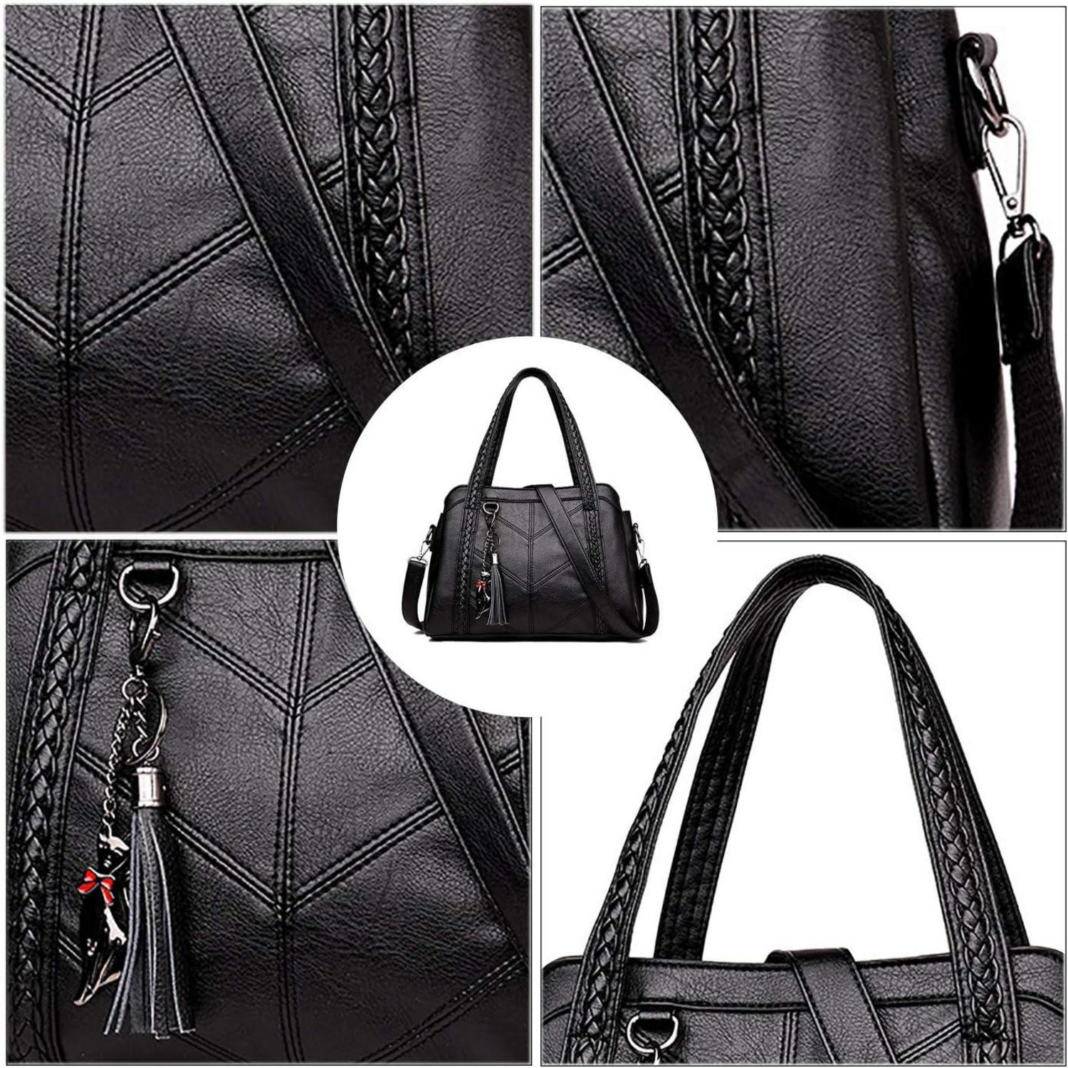 Coolives Damen Hobo Schultertasche PU-Leder Umhängetasche EINWEG