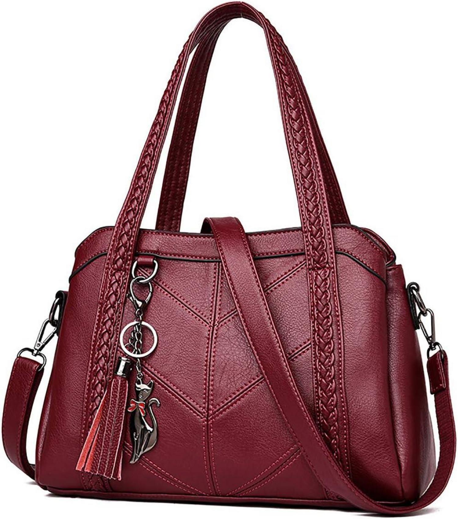Damen Hobo Schultertasche PU-Leder Handtasche Schultergurt