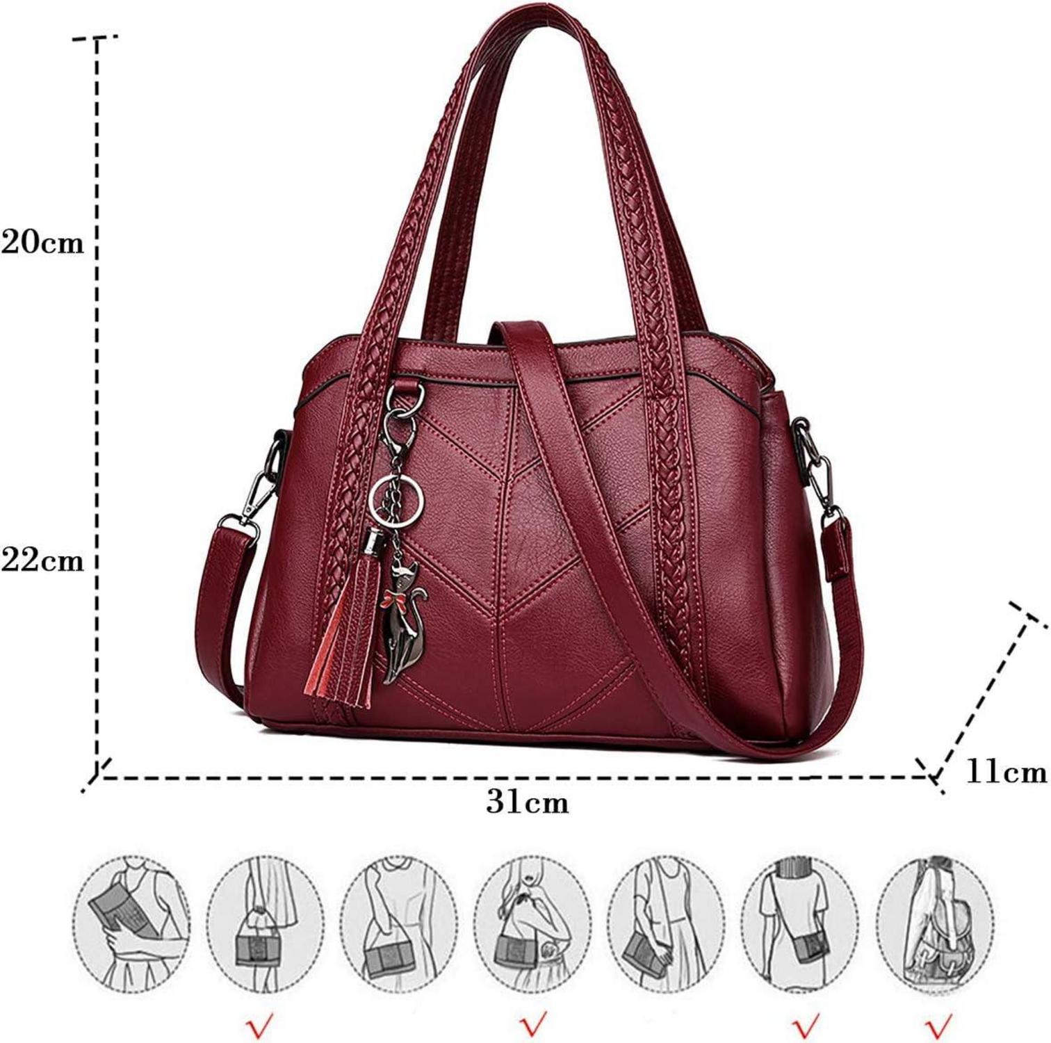 Damen Schultertasche Hobo Handtasche PU-Leder Umhängetasche Coolives