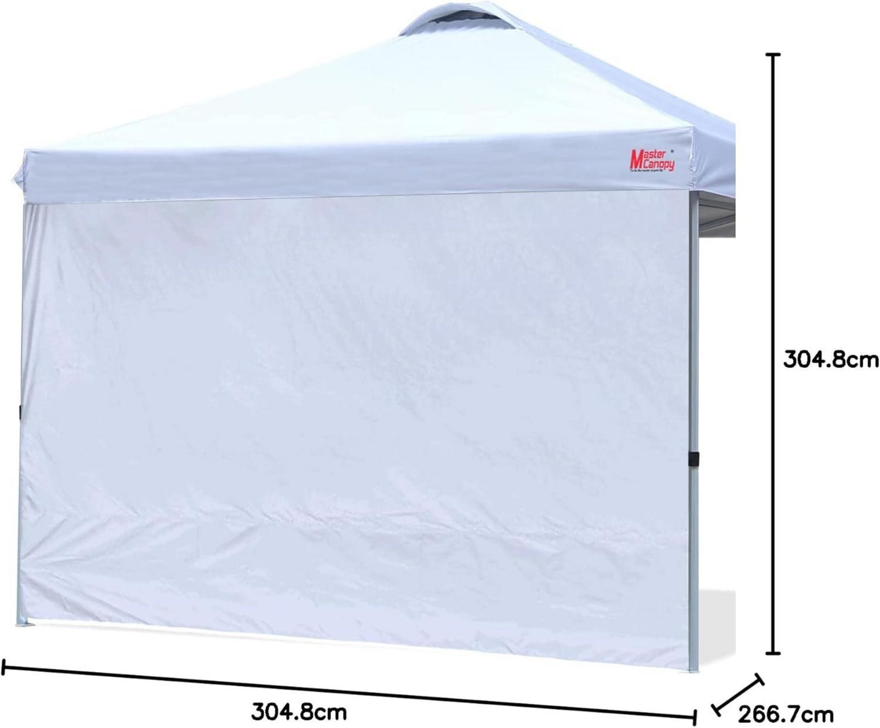 MasterCanopy 3x3m Pop up Pavillon mit Seitenwand, Festzelt
