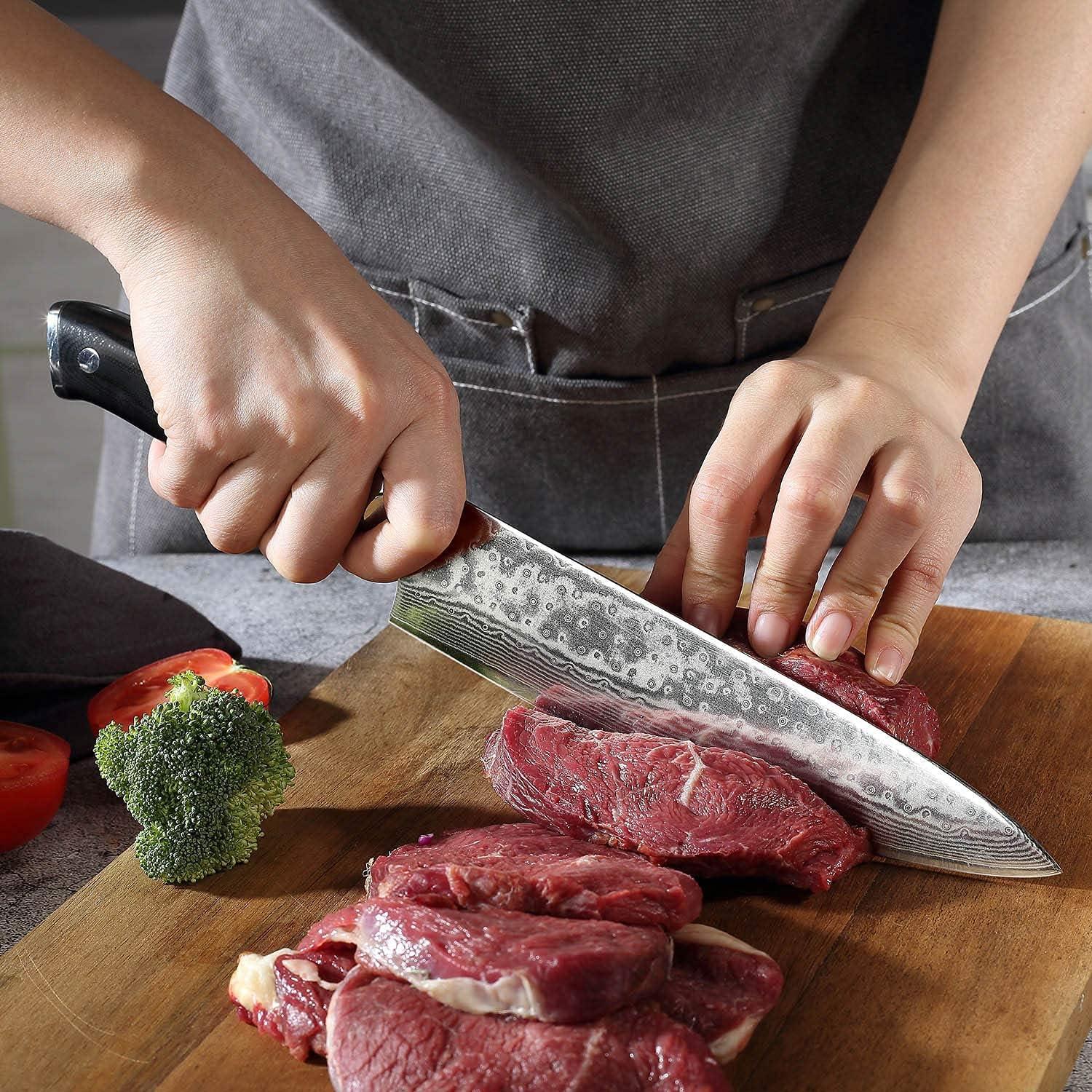 PAUDIN Damastmesser 20 cm Kochmesser Küchenmesser VG10-Stahl