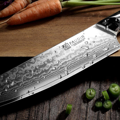 PAUDIN Damastmesser Kochmesser 20cm VG10-Stahl Küchenmesser