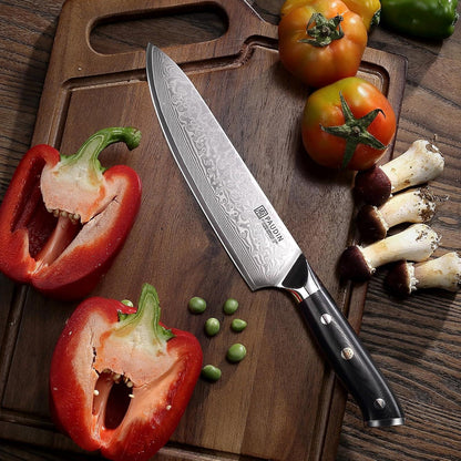 Damastmesser Kochmesser 20 cm Küchenmesser VG10 Stahl Ergonomischer