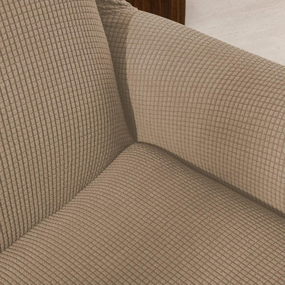 Ohrensesselüberzug 2-teilig Jacquard – Sandfarben
