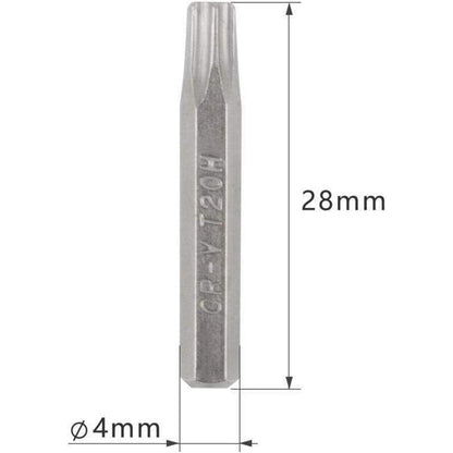 10er Torx Schraubendreher Bit Set 4mm Sechskantschaft CR-V Stahl T3-T20
