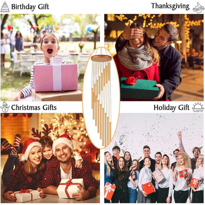 Hochwertiges Windspiel für Draußen 96cm Garten Tiefklang