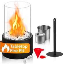 Bioethanol Kamin Tischkamin mit Feuerlöschhilfe 16x16x27cm
