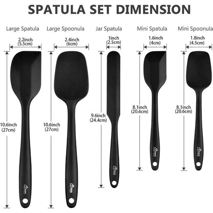 HOTEC 5-teiliges Silikon Spatel Set in