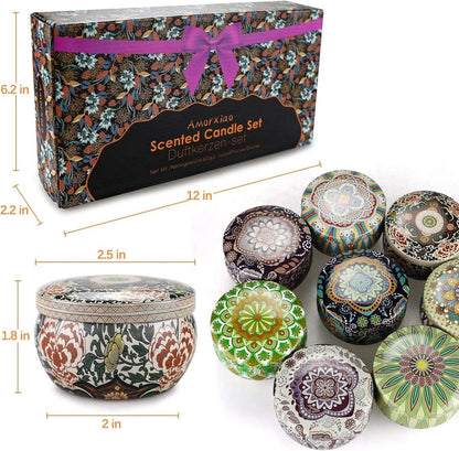 Duftkerzen Geschenkset für Frauen 8er Pack Sojawachs Aromatherapie