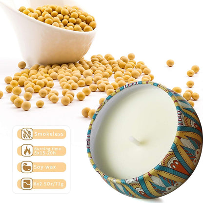 Yinuo Mirror 8er Duftkerzen Geschenkset für Frauen, Sojawachs Aromatherapie