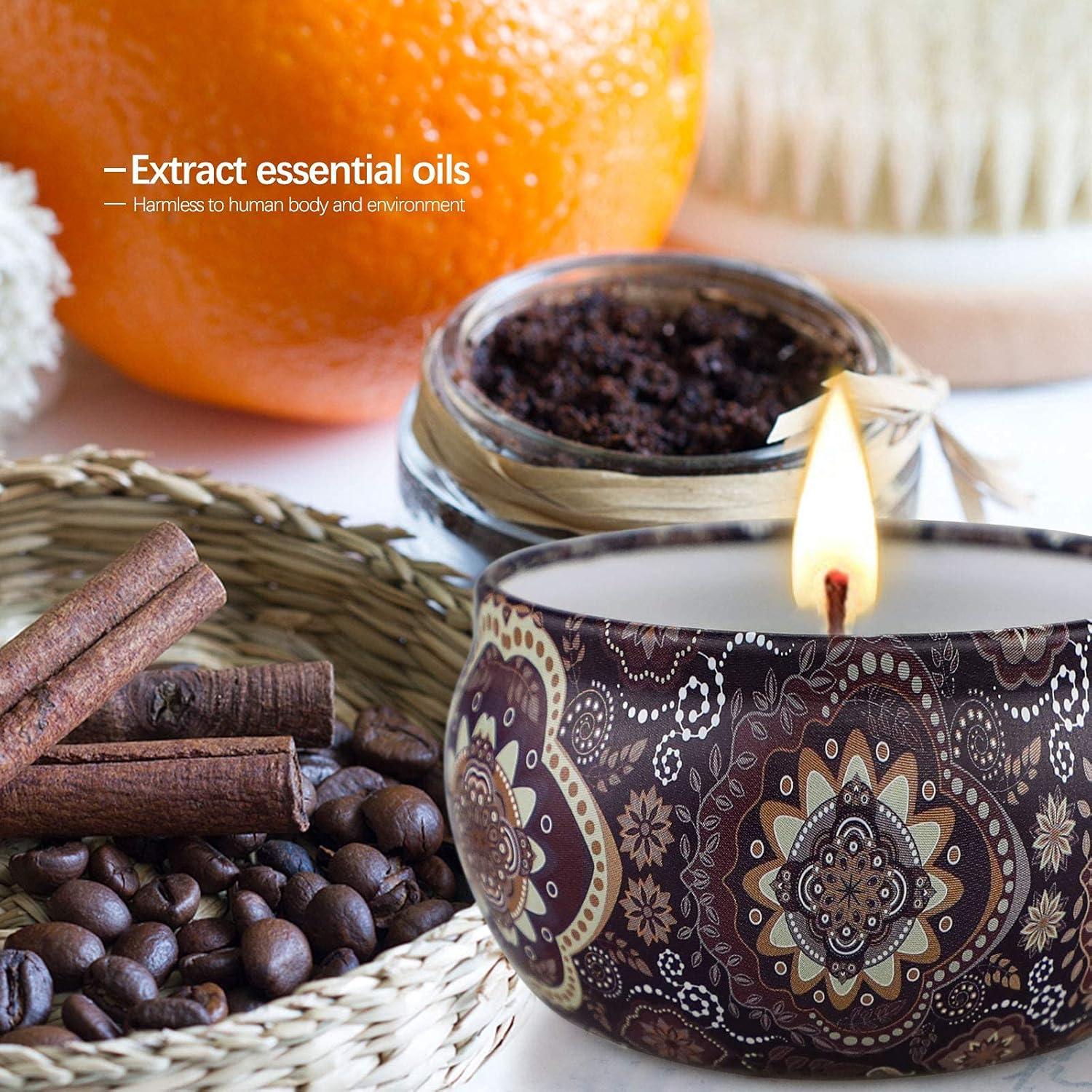 8er Yinuo Mirror Duftkerzen Geschenkset Sojawachs Aromatherapie Yoga