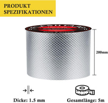 Wasserdichtes Aluminium Klebeband 20cm x 5m Butyl