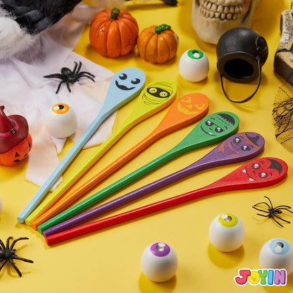 JOYIN Halloween-Ei- und Löffel-Rennspielset, 6er Pack