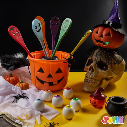 JOYIN Halloween-Ei- und Löffel-Rennspielset, 6er Pack