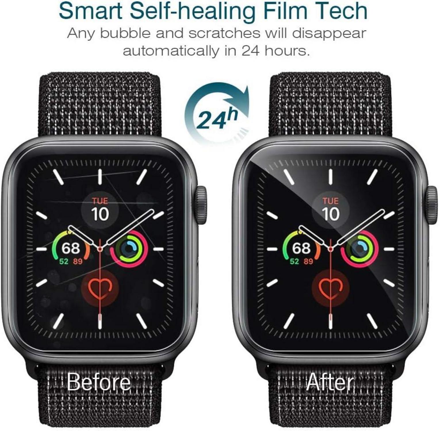 Schutzfolie Apple Watch Series SE 2/6/5/4 44mm 6 Stück Klar