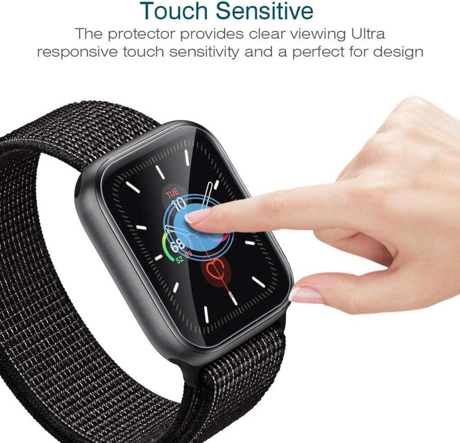LK Schutzfolie für Apple Watch 8/7 45mm SE 2/6/5/4 44mm, HD Klar Weich TPU, 6