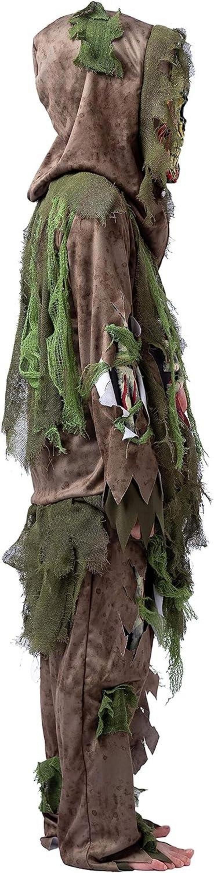 Kinder Zombie Swamp Deluxe Kostüm für Halloween Grün M (8-10