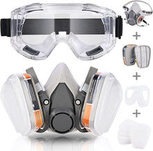 Halbgesichtsabdeckung mit Brille und Ersatzfilter - Schutz vor Staub