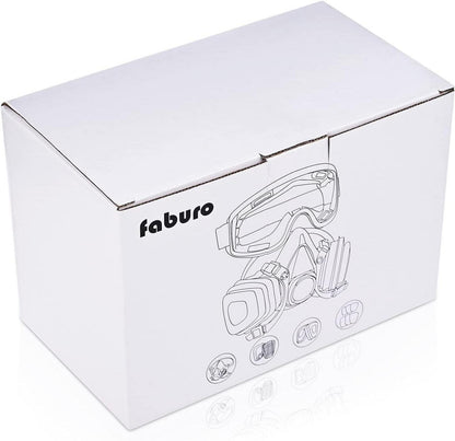 Faburo Halbgesichtsabdeckung mit Brille und Ersatzfilter