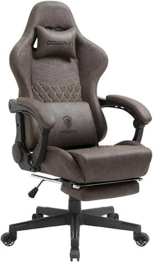 Ergonomischer Gaming Stuhl mit Massage Lendenwirbelstütze, Racing Stil