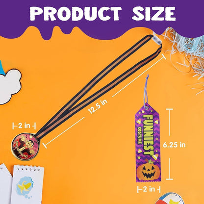 Halloween Medaillentrophäen und Trophäenbänder Set für