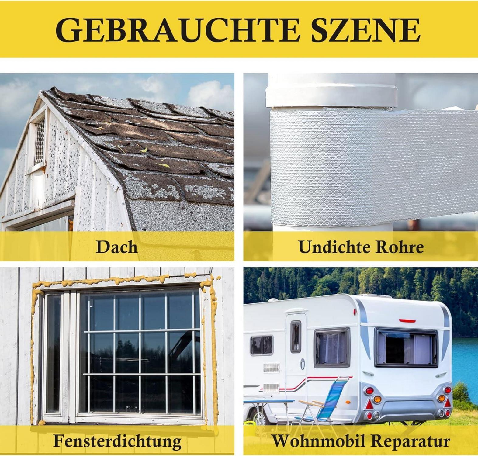 Wasserdichtes Klebeband 15cm Butyl Dichtungsband Alufolie 5m