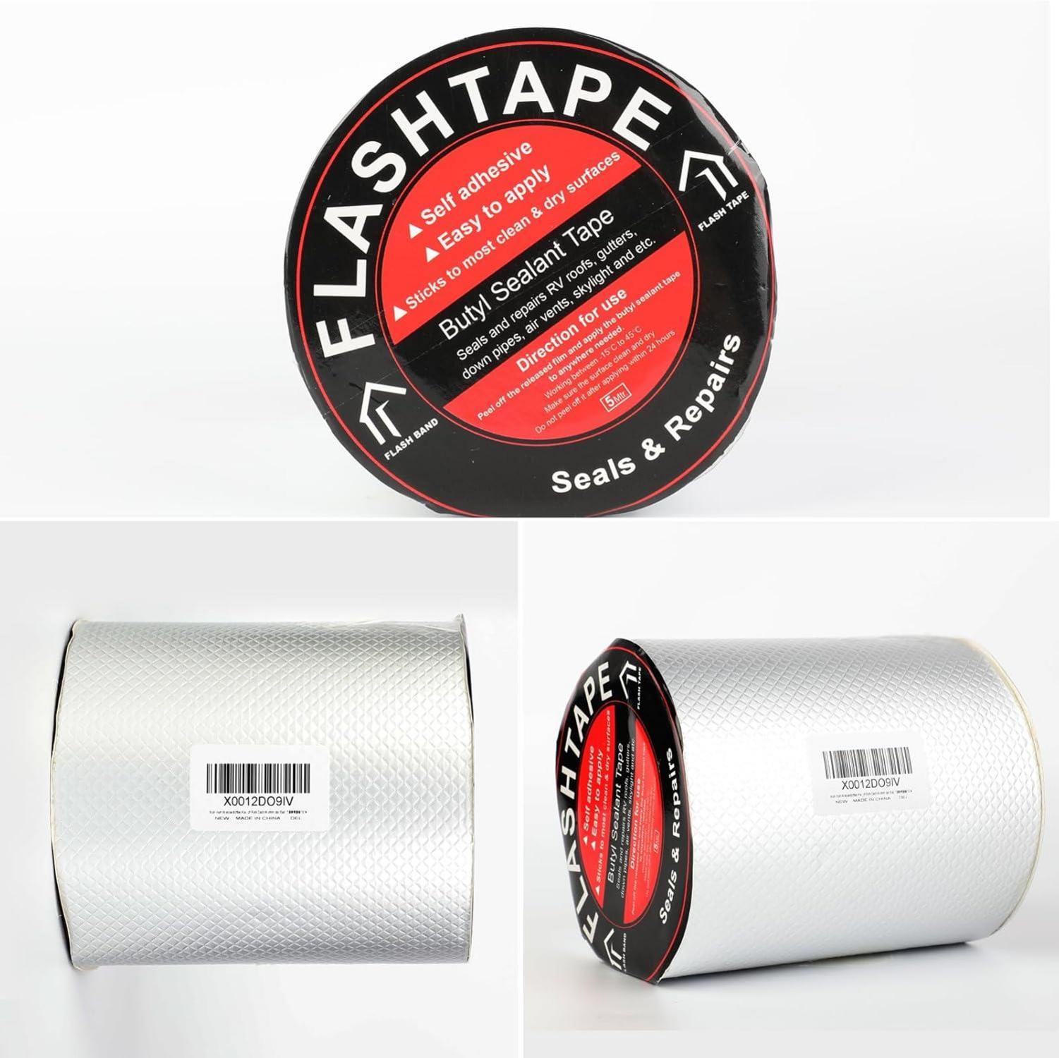Wasserdichtes Aluminium Klebeband 15cm x 5m Butyl Dichtungsband Panzertape Abdichtband