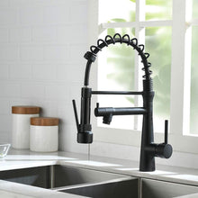 Schwarzer Wasserhahn für Küche - 360° schwenkbar mit