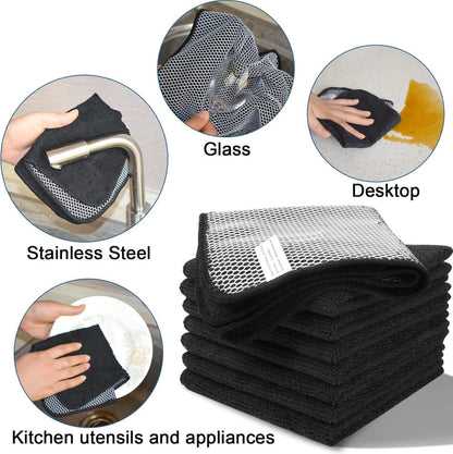 Microfaser Spültücher Spüllappen Schwarz 8er Pack 30x30cm